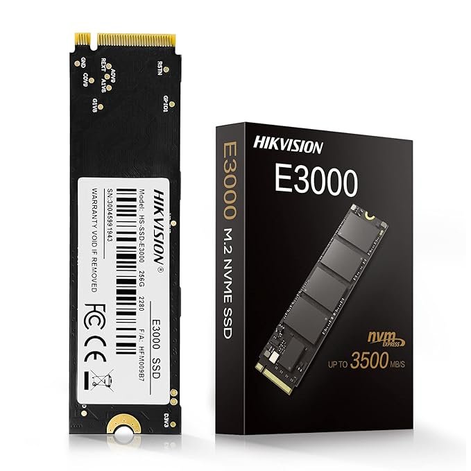 HIKVISION Internal SSD-HS (E300) (256 GB SSD || NVMe PCIe Gen 3x4 || M.2 2280 || 3D NAND Flash Memory || 3200MB/s)
